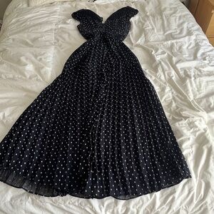 Self-Portrait Off-the-shoulder polka-dot jumpsuit